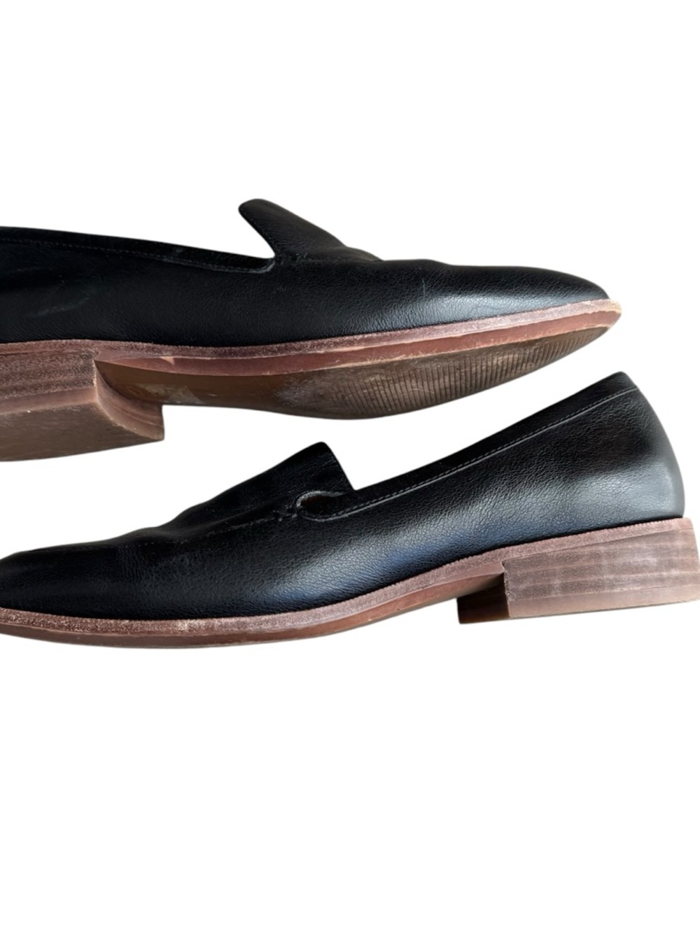 Madewell - Black Leather Slip On Loafers Sz 8 - Picture 7 of 11